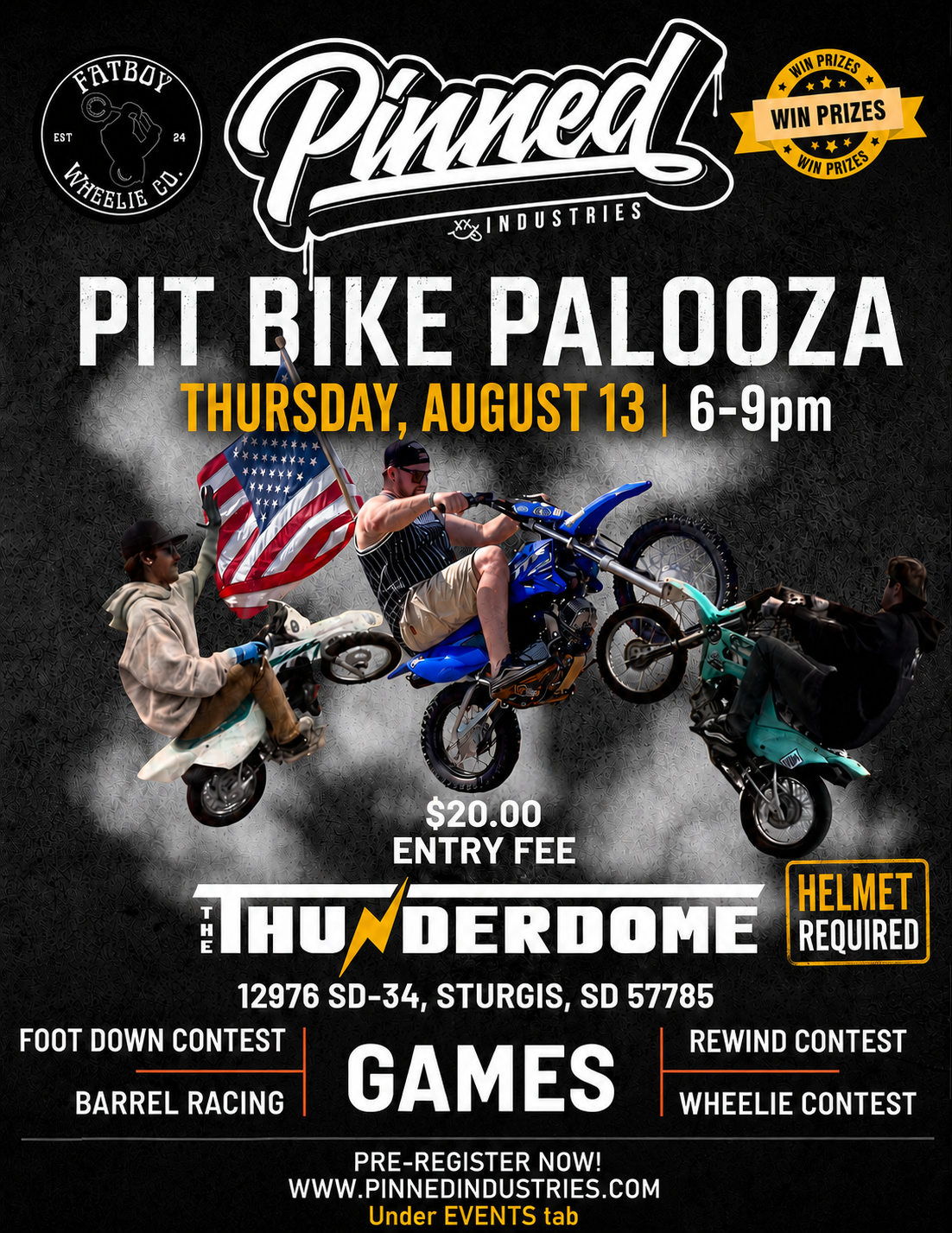 2026 Pinned Industries Pit Bike Palooza at the Thunderdome CLICK HERE